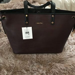 NWT Calvin Klein Travel Tote Bag Eggplant Color